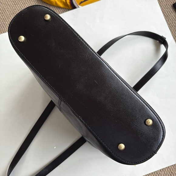 Patchwork Leather Tote Bag - Black and Brown - Picture 4 of 12